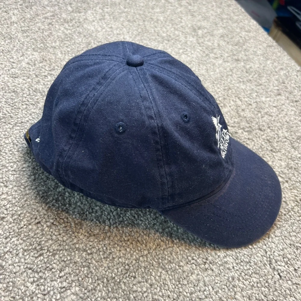 vintage delta waterfowl‎ hat mens blue white cap adjustable duck hunting outdoor - Picture 3 of 11